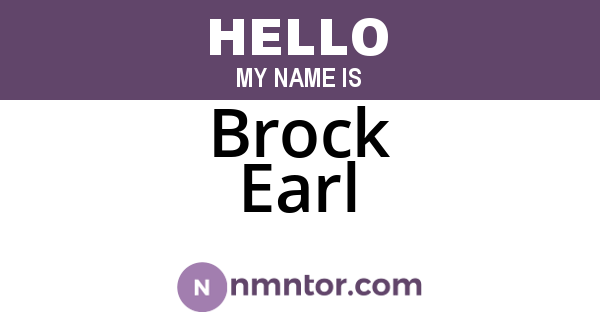 Brock Earl