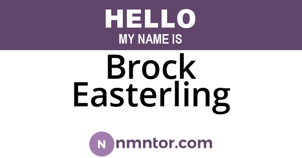 Brock Easterling
