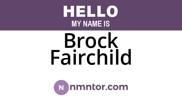 Brock Fairchild