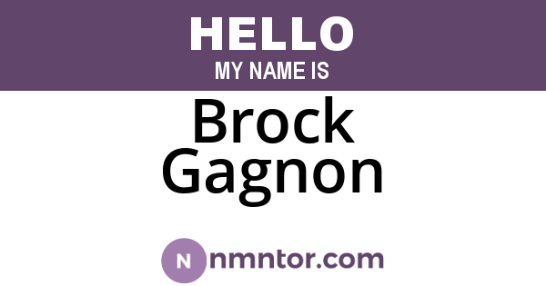 Brock Gagnon
