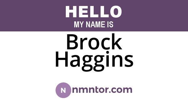 Brock Haggins