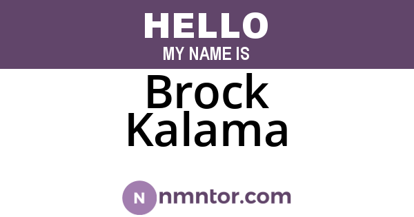 Brock Kalama