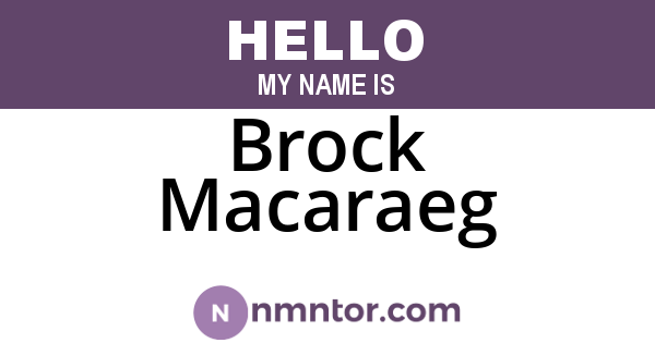 Brock Macaraeg