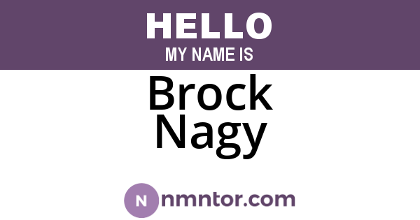 Brock Nagy