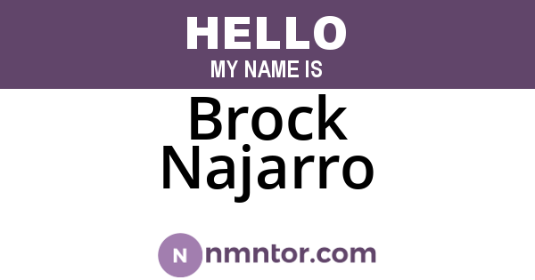 Brock Najarro
