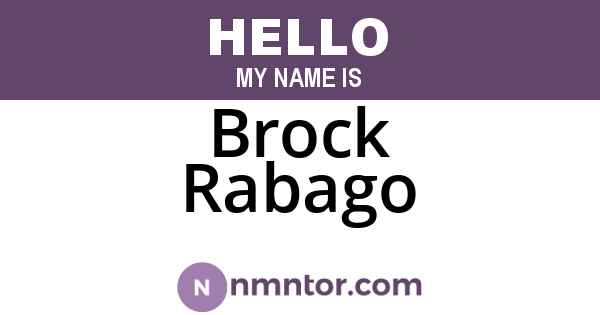 Brock Rabago