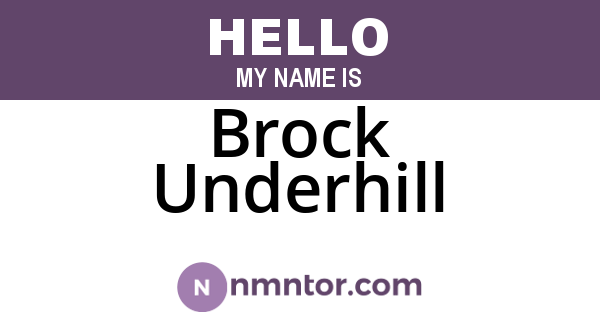 Brock Underhill