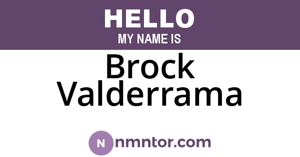 Brock Valderrama