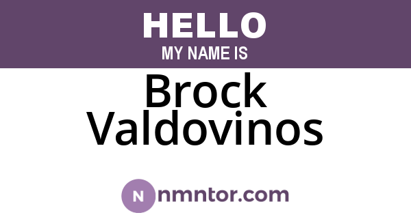 Brock Valdovinos