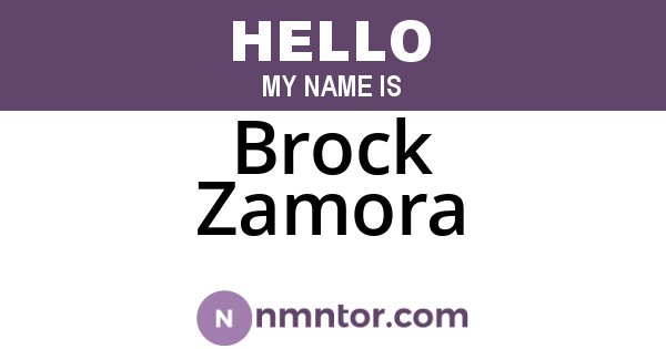Brock Zamora