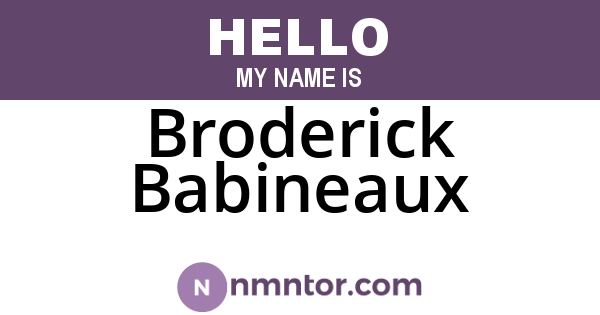 Broderick Babineaux
