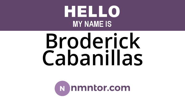 Broderick Cabanillas