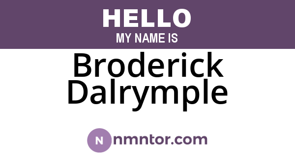 Broderick Dalrymple