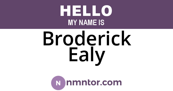 Broderick Ealy