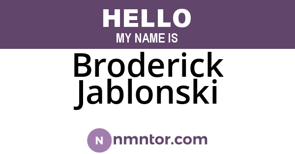 Broderick Jablonski