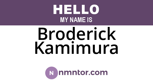 Broderick Kamimura