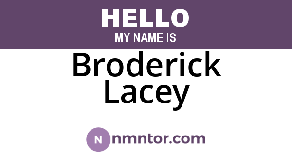 Broderick Lacey