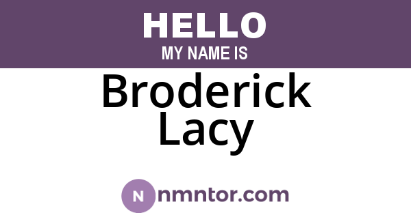 Broderick Lacy