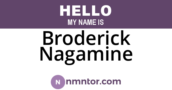 Broderick Nagamine