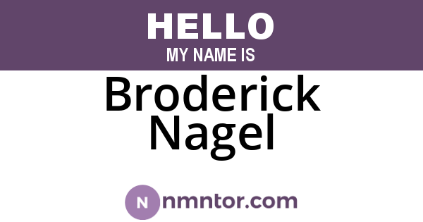 Broderick Nagel