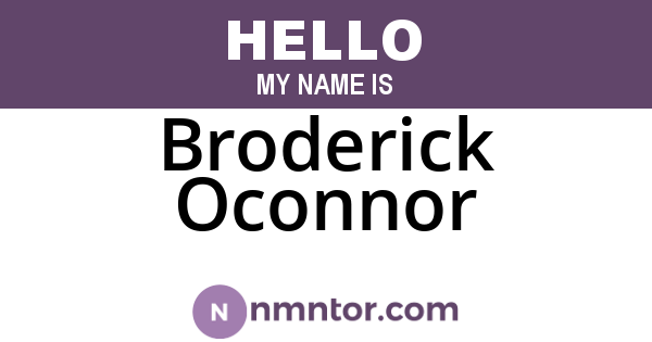 Broderick Oconnor