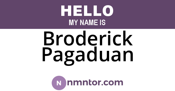 Broderick Pagaduan