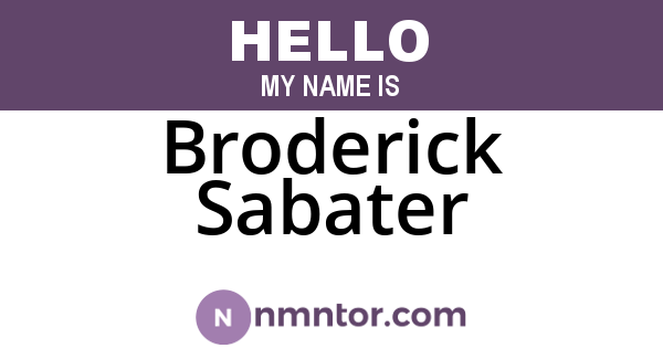 Broderick Sabater
