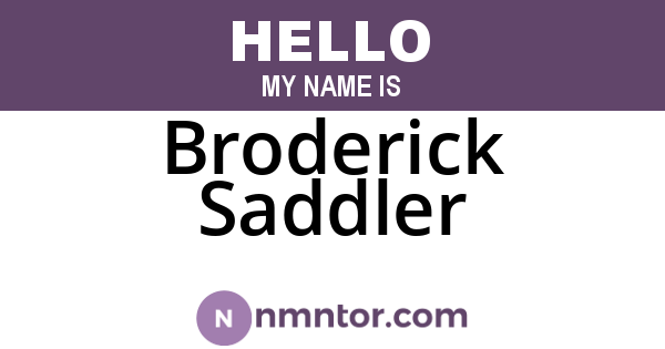 Broderick Saddler