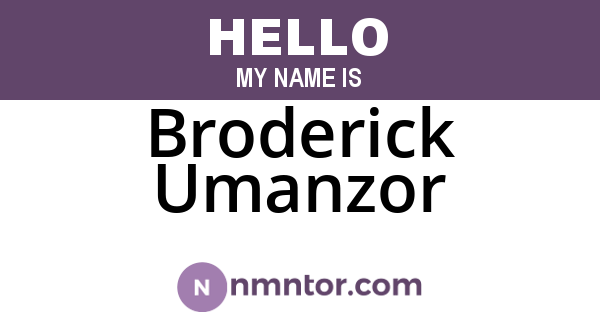 Broderick Umanzor