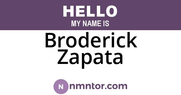 Broderick Zapata