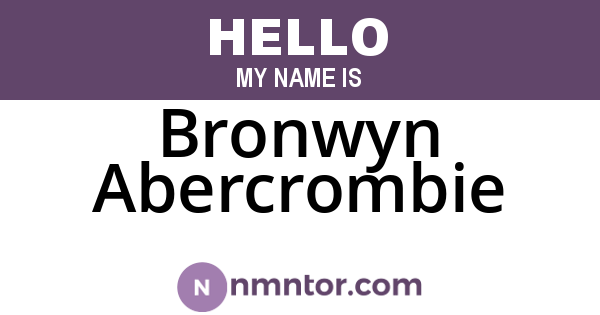 Bronwyn Abercrombie