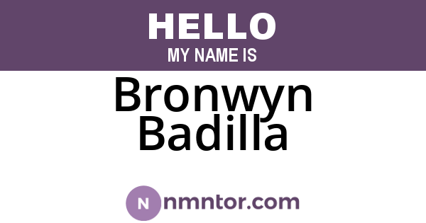 Bronwyn Badilla