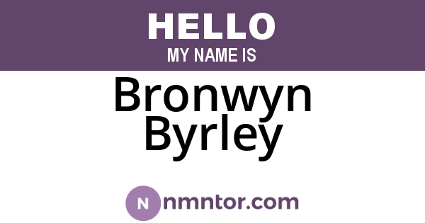 Bronwyn Byrley