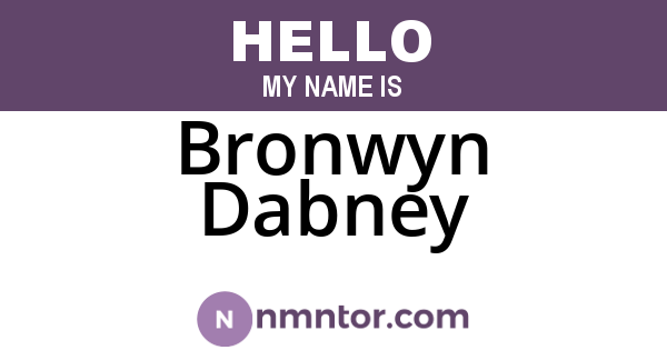 Bronwyn Dabney