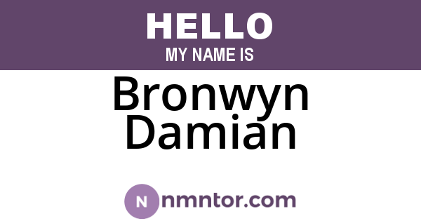Bronwyn Damian