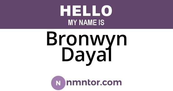Bronwyn Dayal