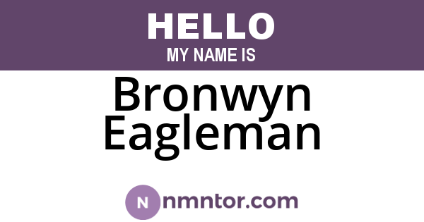 Bronwyn Eagleman