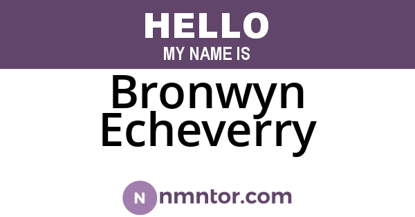 Bronwyn Echeverry