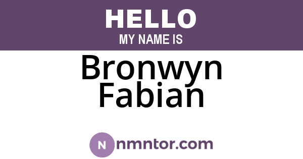 Bronwyn Fabian