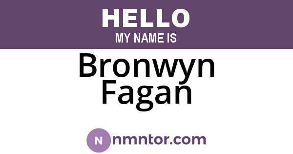 Bronwyn Fagan