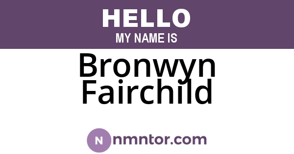 Bronwyn Fairchild