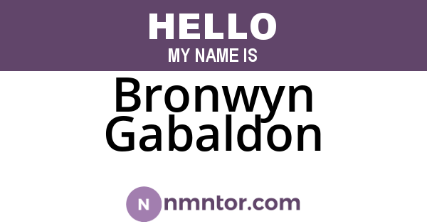 Bronwyn Gabaldon