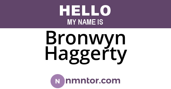 Bronwyn Haggerty