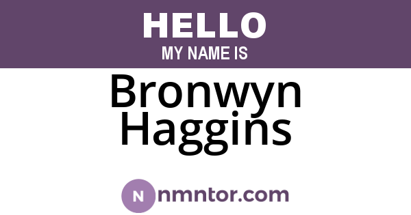 Bronwyn Haggins
