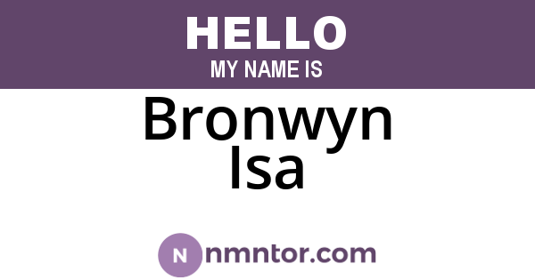 Bronwyn Isa