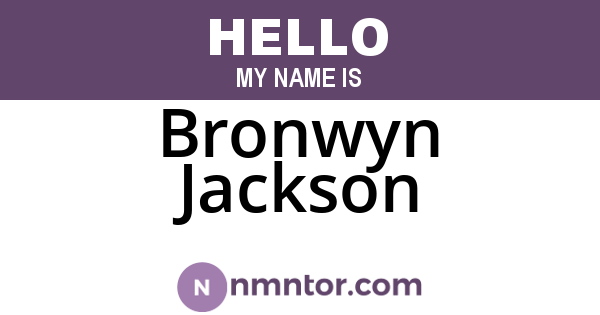 Bronwyn Jackson
