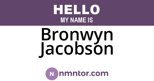 Bronwyn Jacobson