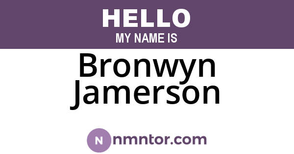 Bronwyn Jamerson