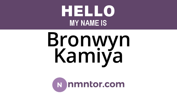 Bronwyn Kamiya