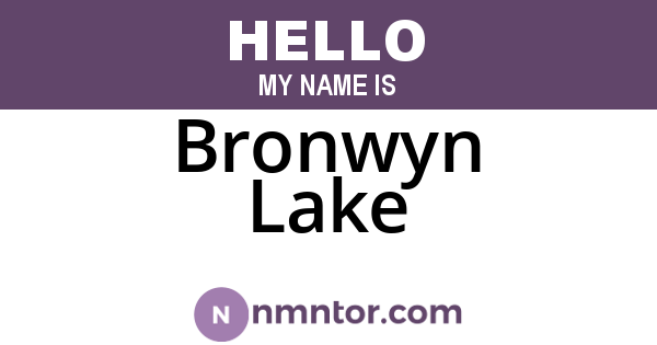 Bronwyn Lake